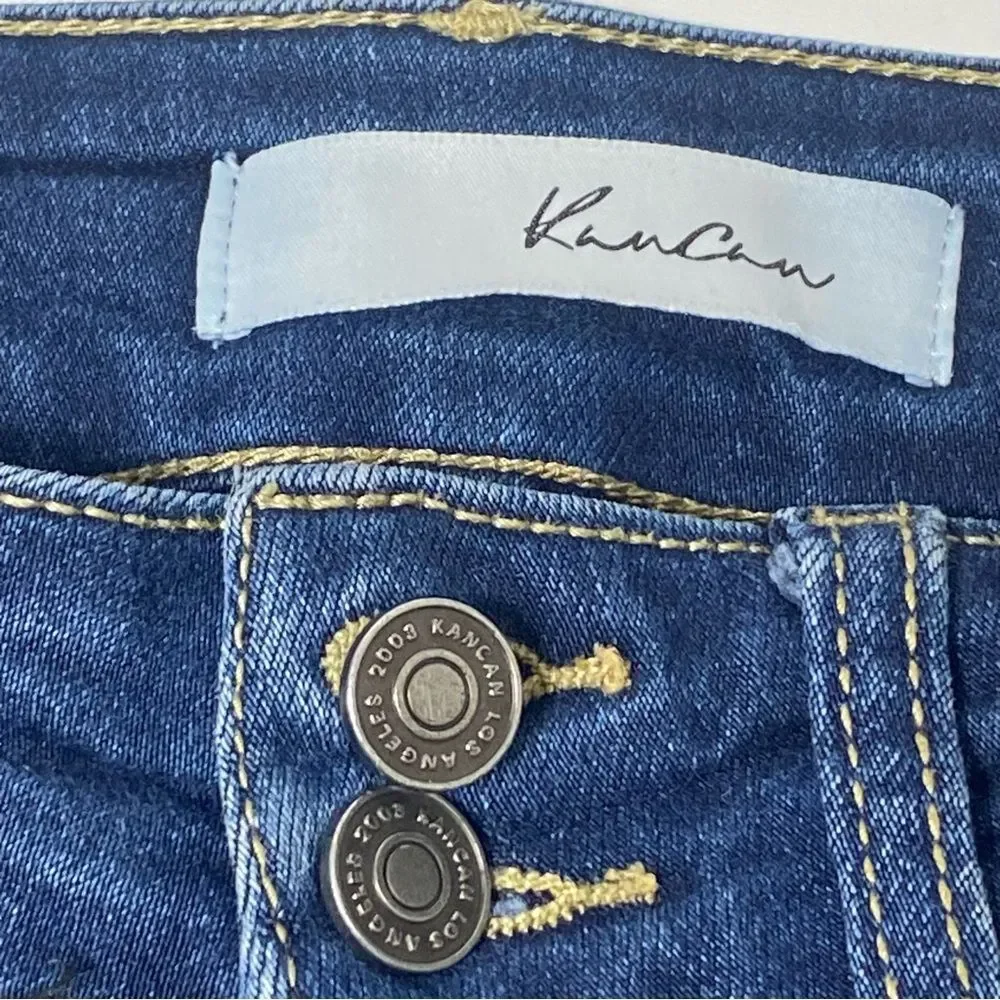 Kancan Holly Midrise Skinny Jeans Dark Wash Blue Women's Size 5/26